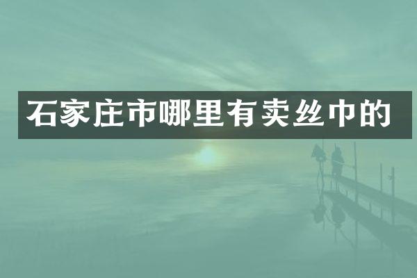 石家庄市哪里有卖丝巾的