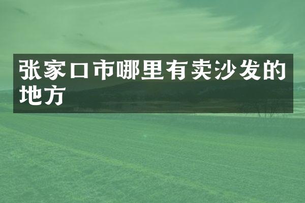 张家口市哪里有卖沙发的地方