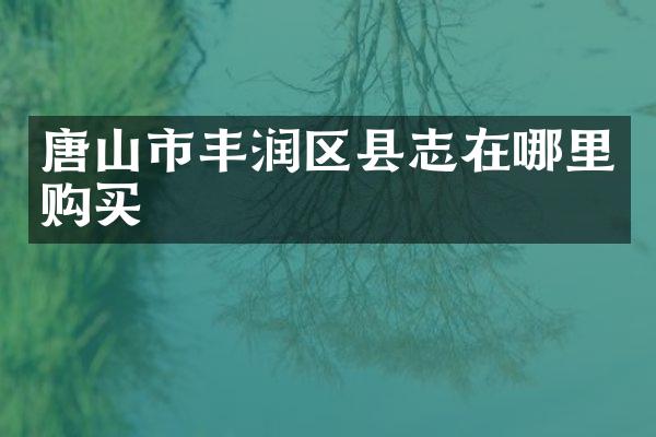 唐山市丰润区县志在哪里购买