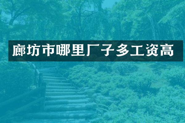 廊坊市哪里厂子多工资高