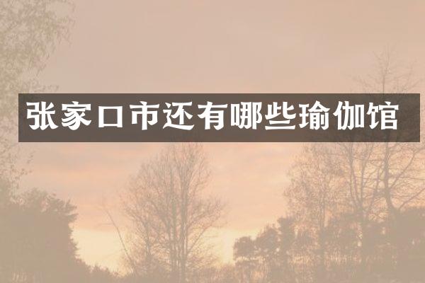 张家口市还有哪些瑜伽馆