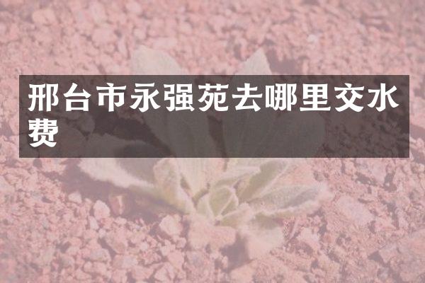 邢台市永强苑去哪里交水费