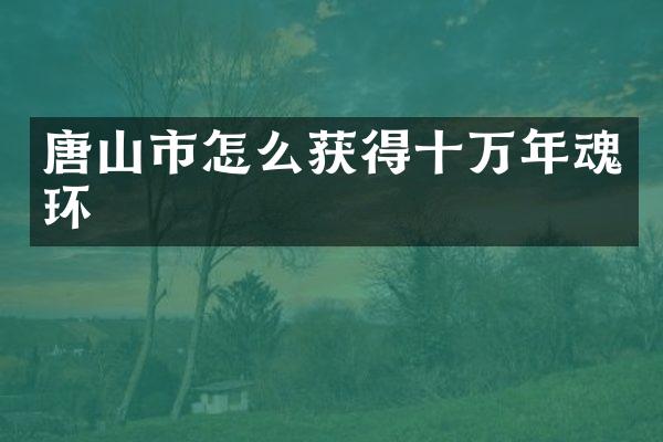 唐山市怎么获得十万年魂环