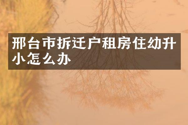 邢台市拆迁户租房住幼升小怎么办