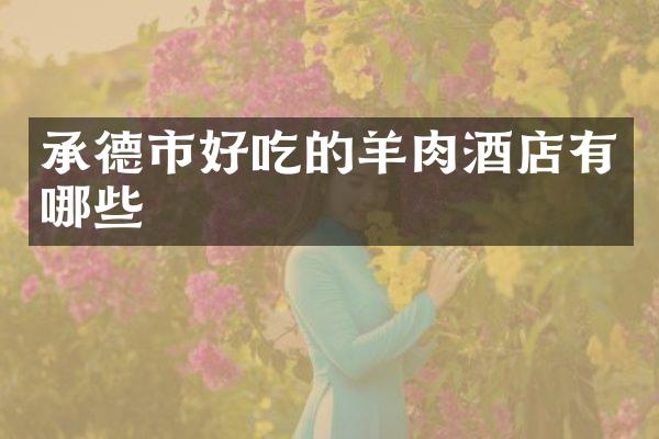 承德市好吃的羊肉酒店有哪些