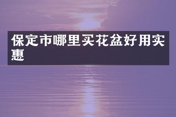 保定市哪里买花盆好用实惠
