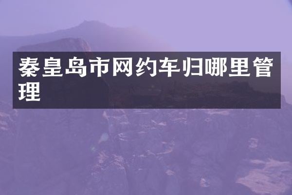 秦皇岛市网约车归哪里管理