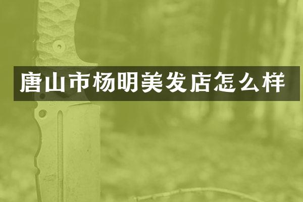 唐山市杨明美发店怎么样
