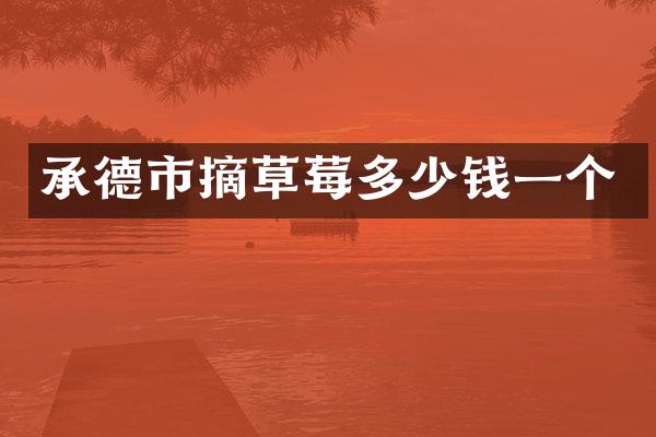 承德市摘草莓多少钱一个