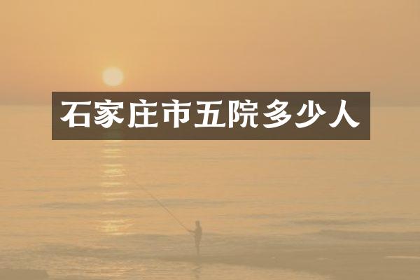 石家庄市五院多少人