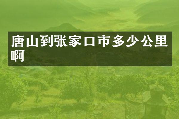 唐山到张家口市多少公里啊