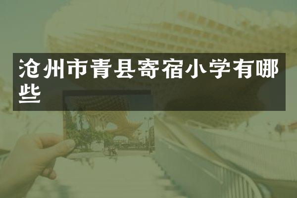 沧州市青县寄宿小学有哪些