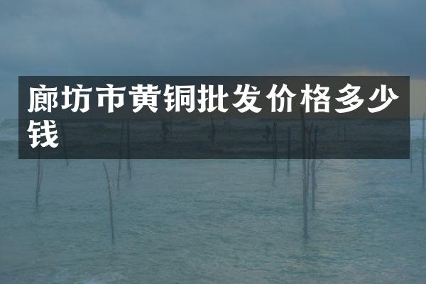 廊坊市黄铜批发价格多少钱