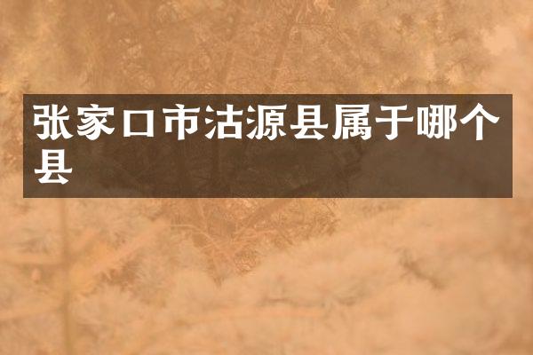 张家口市沽源县属于哪个县