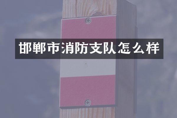 邯郸市消防支队怎么样