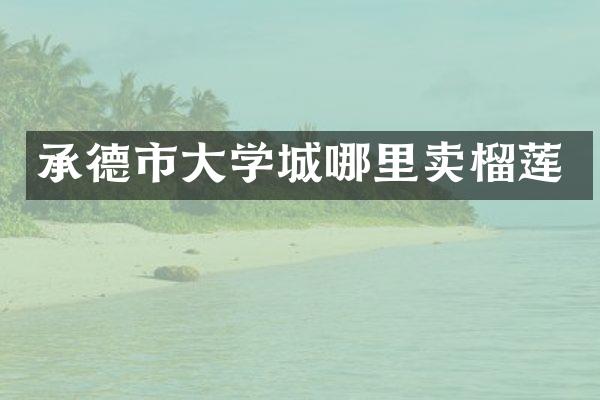 承德市大学城哪里卖榴莲