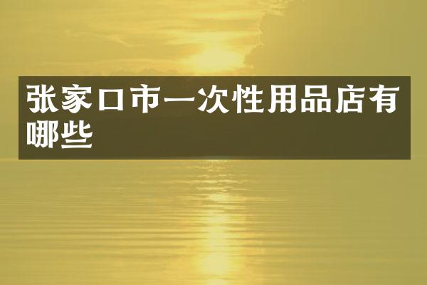 张家口市一次性用品店有哪些