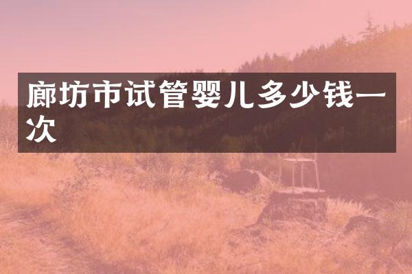廊坊市试管婴儿多少钱一次