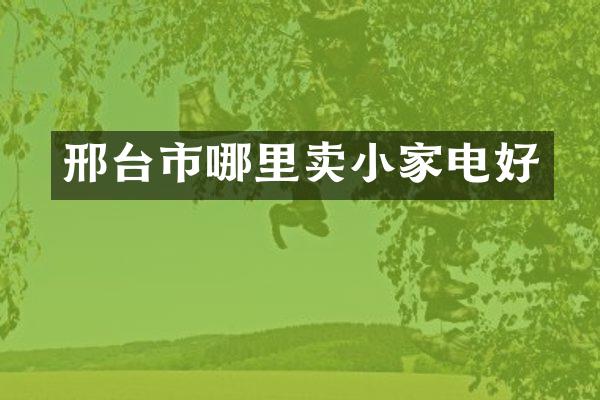 邢台市哪里卖小家电好