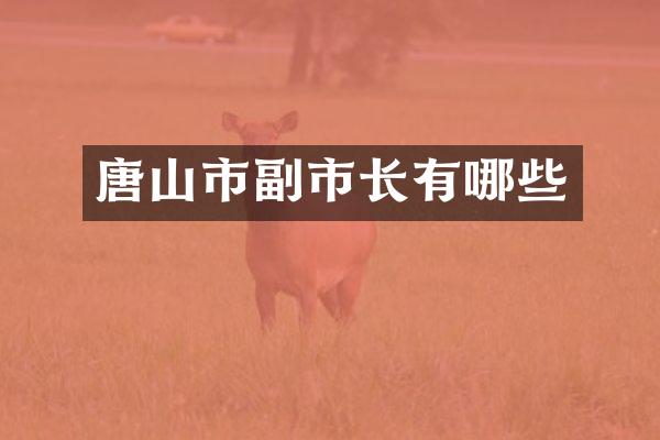 唐山市副市长有哪些