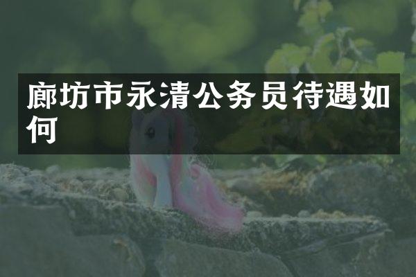 廊坊市永清公务员待遇如何