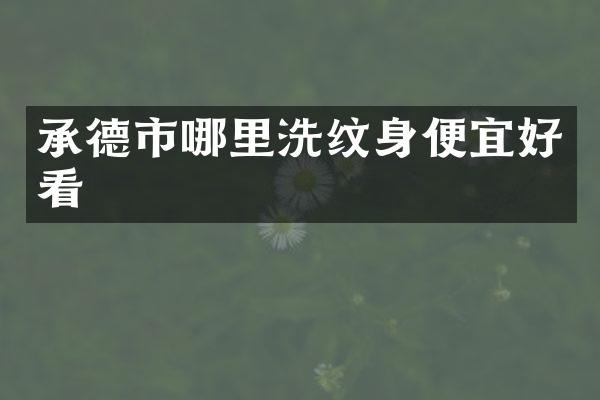 承德市哪里洗纹身便宜好看