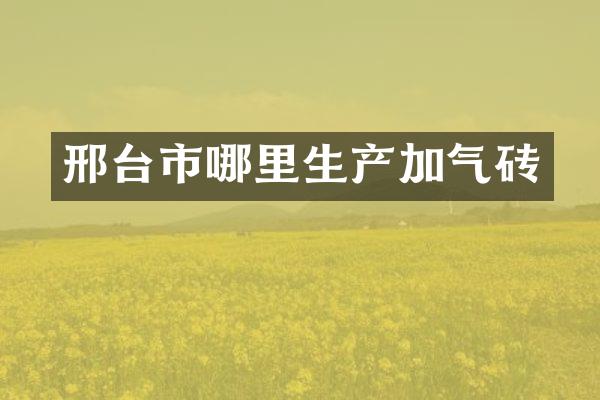 邢台市哪里生产加气砖