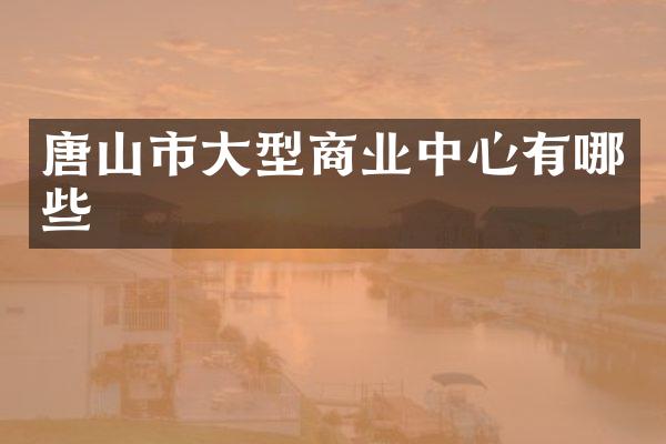 唐山市大型商业中心有哪些