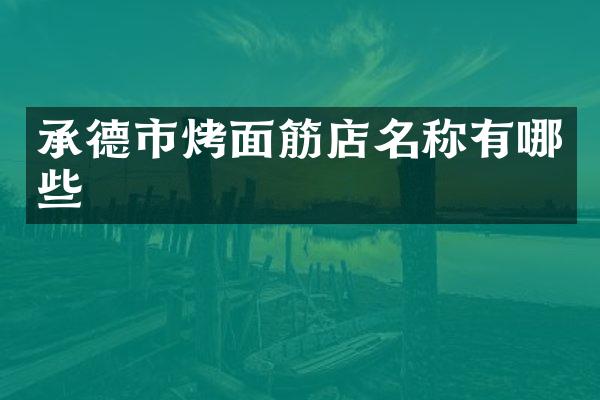 承德市烤面筋店名称有哪些