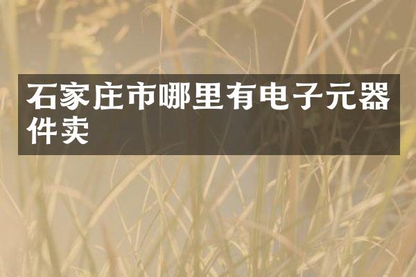 石家庄市哪里有电子元器件卖