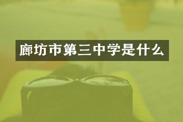 廊坊市第三中学是什么