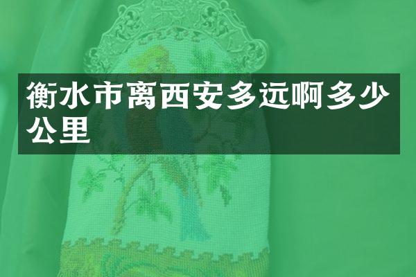 衡水市离西安多远啊多少公里