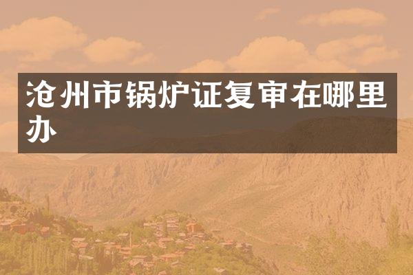 沧州市锅炉证复审在哪里办