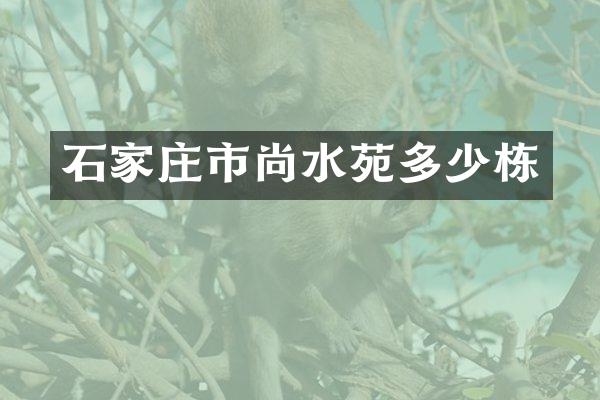 石家庄市尚水苑多少栋