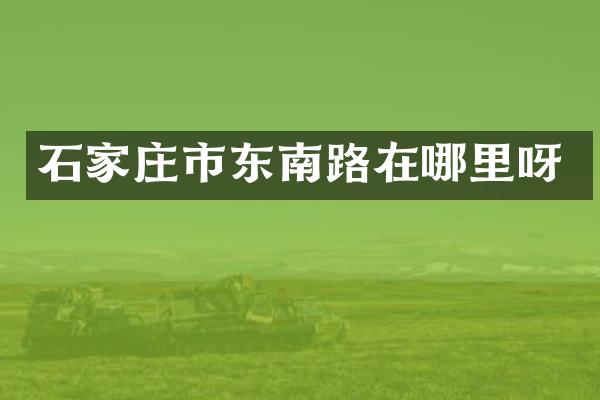 石家庄市东南路在哪里呀