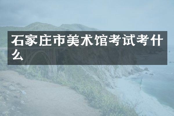 石家庄市美术馆考试考什么