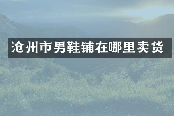 沧州市男鞋铺在哪里卖货