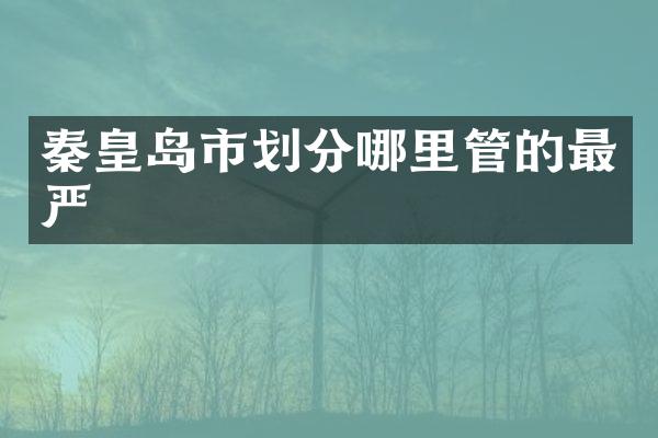 秦皇岛市划分哪里管的最严