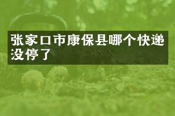 张家口市康保县哪个快递没停了
