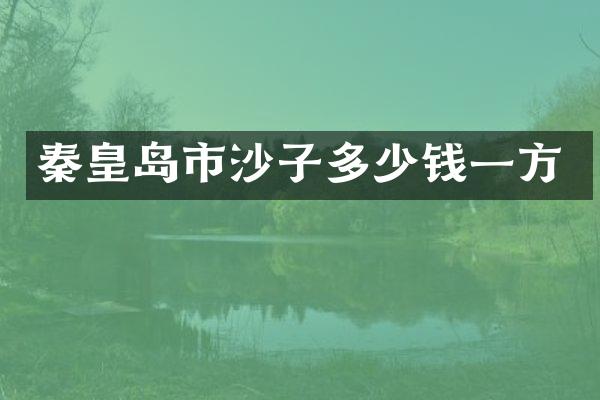 秦皇岛市沙子多少钱一方