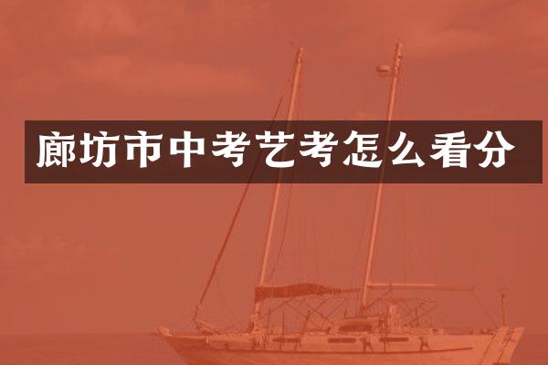 廊坊市中考艺考怎么看分