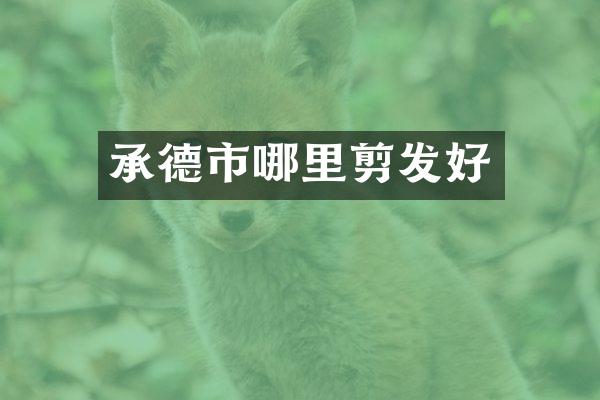 承德市哪里剪发好