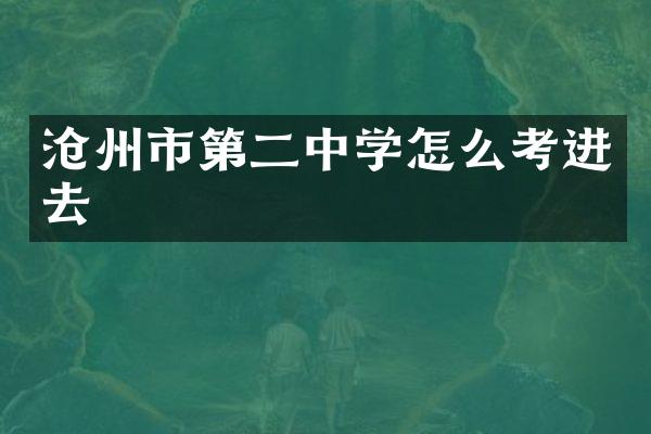 沧州市第二中学怎么考进去