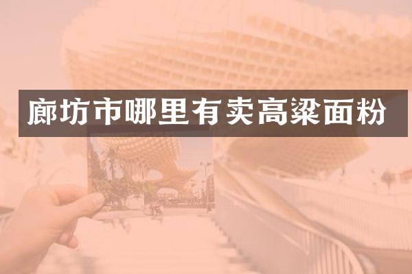 廊坊市哪里有卖高粱面粉