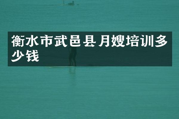 衡水市武邑县月嫂培训多少钱