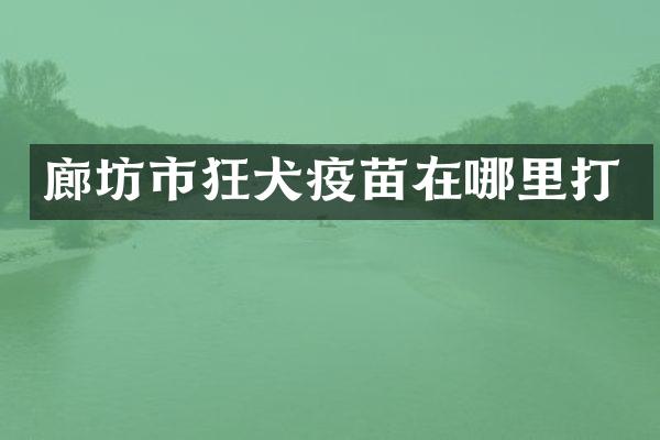 廊坊市狂犬疫苗在哪里打