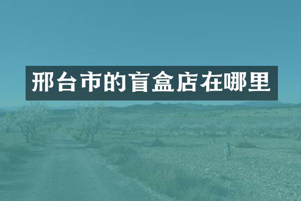 邢台市的盲盒店在哪里
