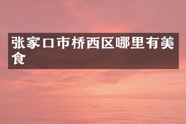 张家口市桥西区哪里有美食