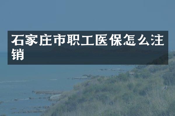 石家庄市职工医保怎么注销