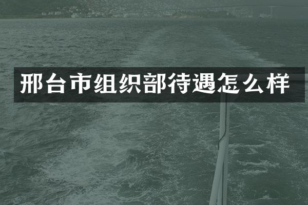 邢台市组织部待遇怎么样